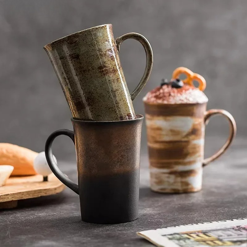 Celadon Ceramic Cup - Koffiekopje in Japanse stijl van grof