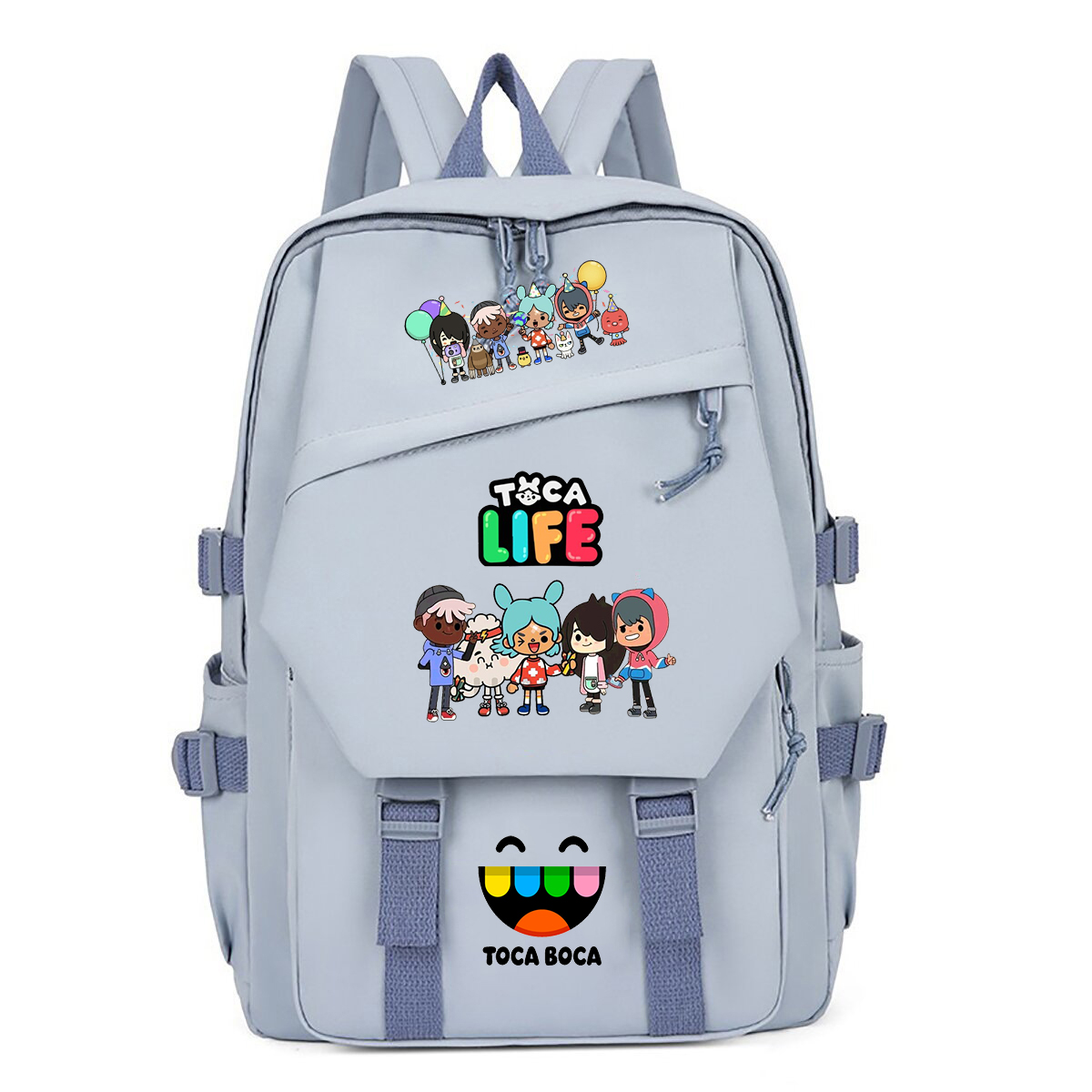 Korean Lifestyle Student - Toca Life World Print Rugzak Kinderen