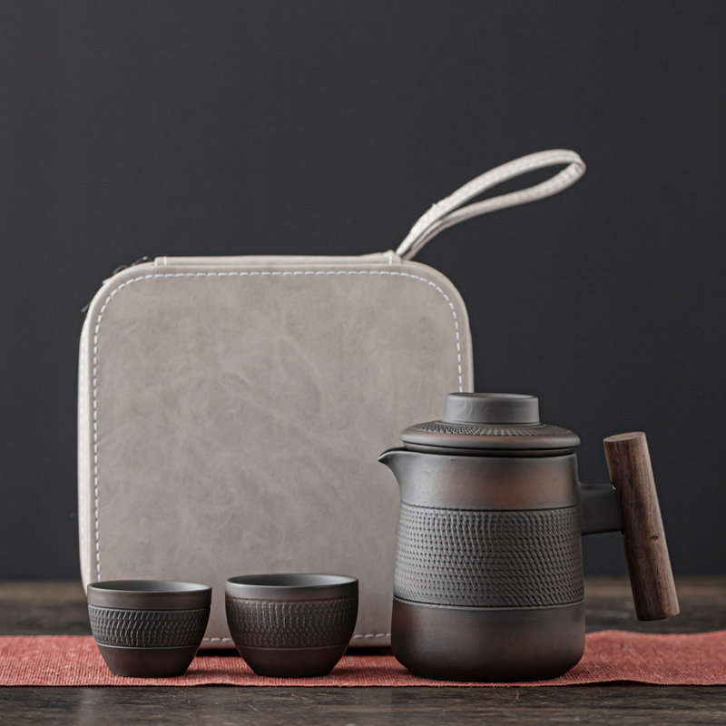 Korean Tea Set - High-End Paars Aardewerk Retrotea Set Outdoor