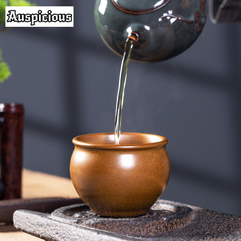 Celadon Ceramic Cup - 90Ml Handgemaakte Thee-Stof Glazuur Keramische Theekopje