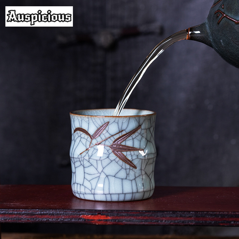 70Ml Creatieve Bamboe Bladvorm - Celadon Ceramic Cup recensie en prijs